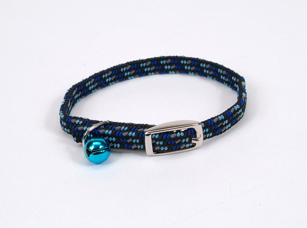 Coastal Li'l Pals Elasticized Safety Kitten Collar Reflective Threads Black 5/16
