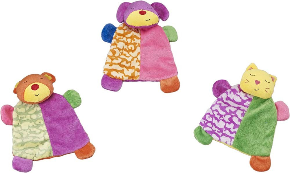 Spot Lil Spots Plush Dog Toy Blanket Assorted 7in
