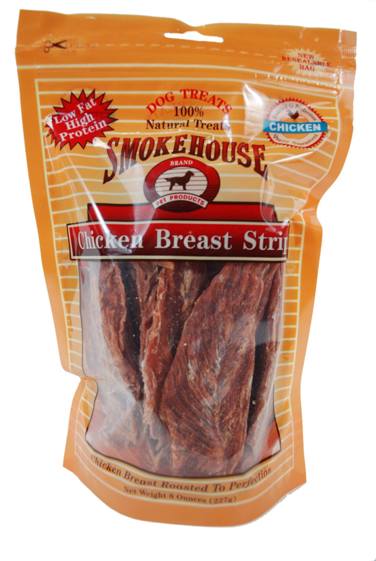 Smokehouse Chicken Breast Strips 8oz reseal bag