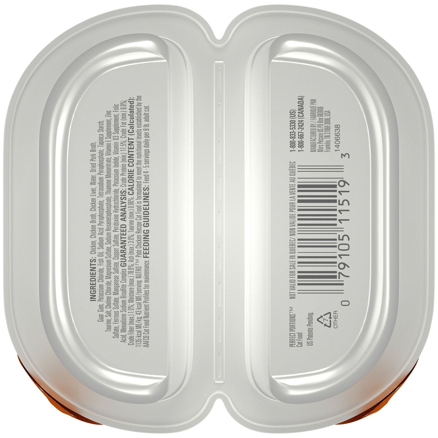 Nutro Products Perfect Portions Grain Free Paté Adult Wet Cat Food Chicken 2.6oz. (Case of 24)