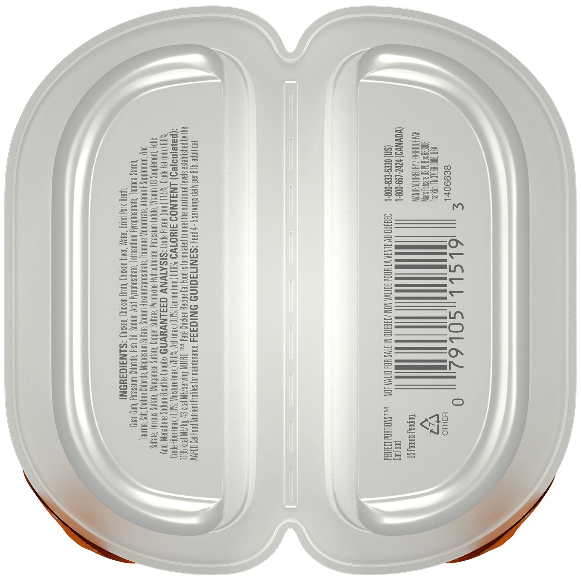 Nutro Products Perfect Portions Grain Free Paté Adult Wet Cat Food Chicken 2.6oz. (Case of 24)