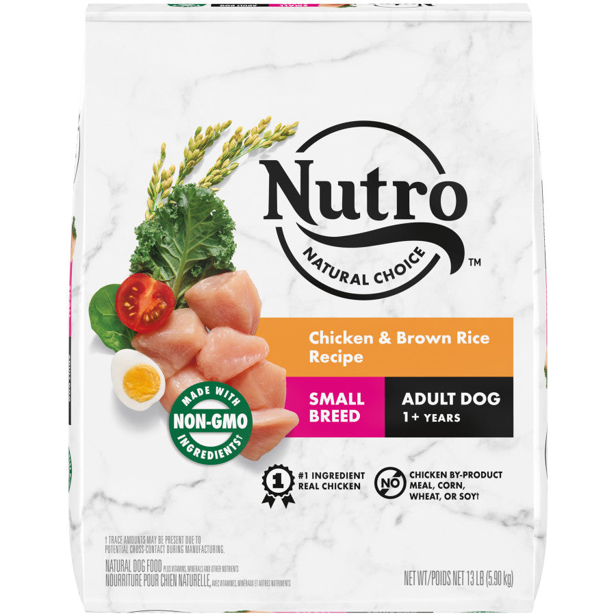 Nutro Natural Choice Small Breed Adult Dog Food Chicken & Brown Rice Recipe 13lb