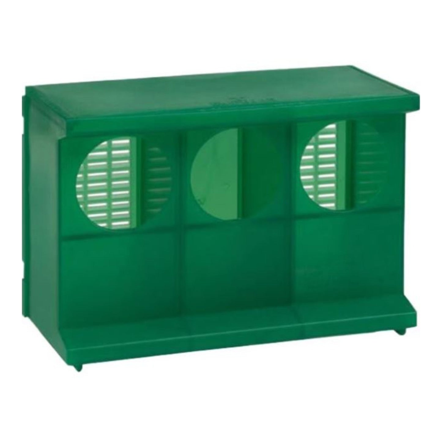 Little Giant Plastic Pigeon Feeder Green 3 Hole