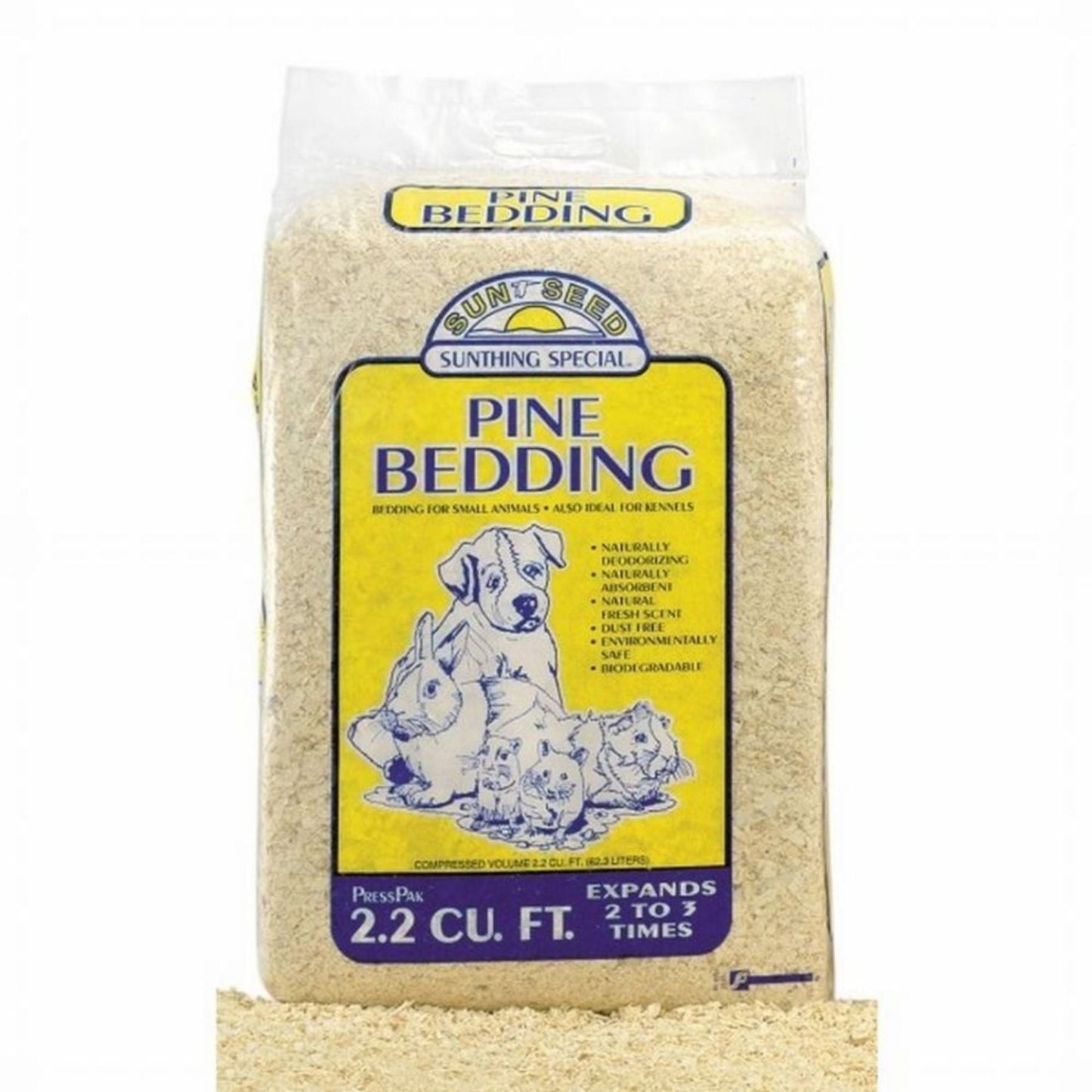 Sun Seed Northern White Pine Bedding for Small Animals Brown, 1ea/4 cu ft.