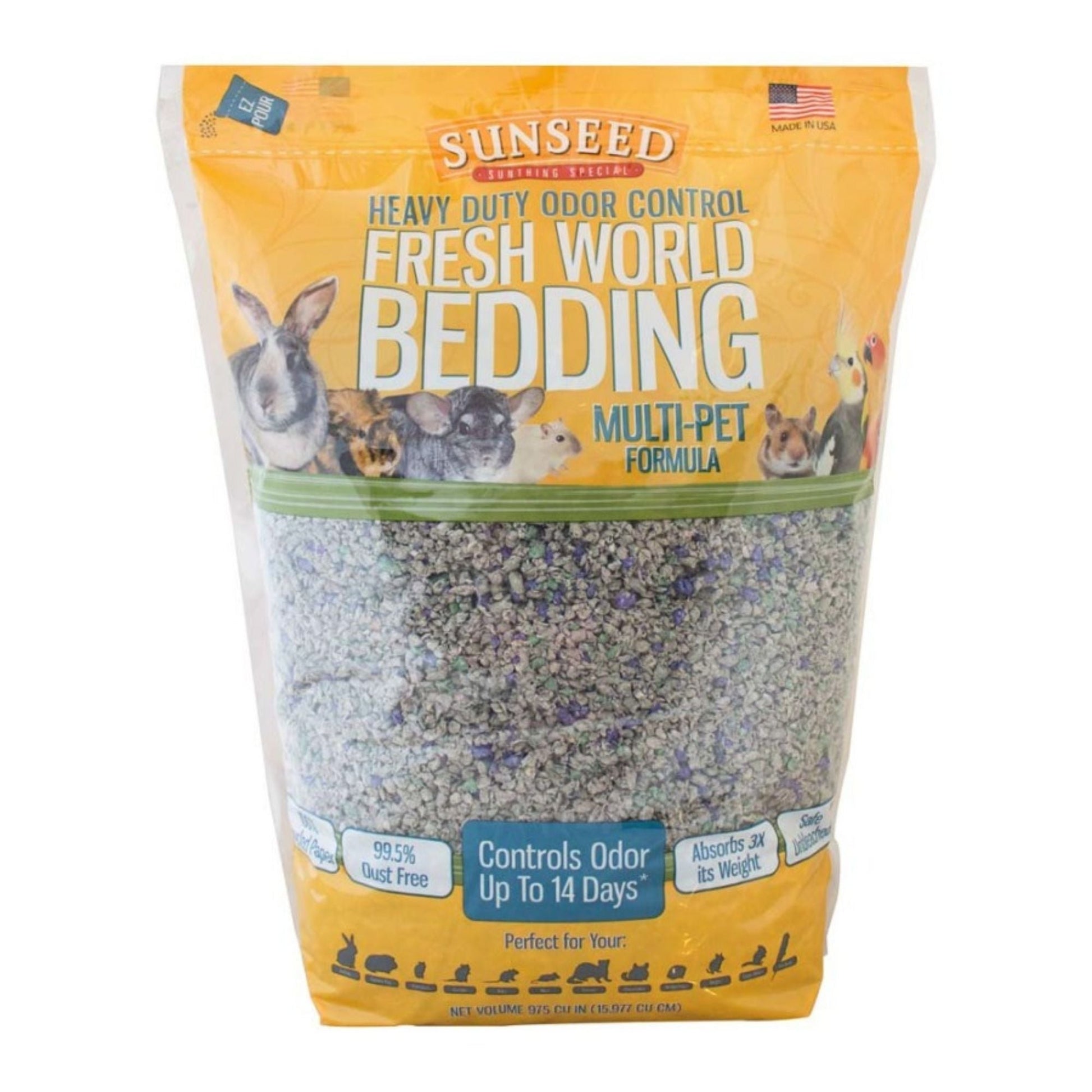 Sun Seed Fresh World Multi Pet Bedding Grey, 1ea/975 cu in.
