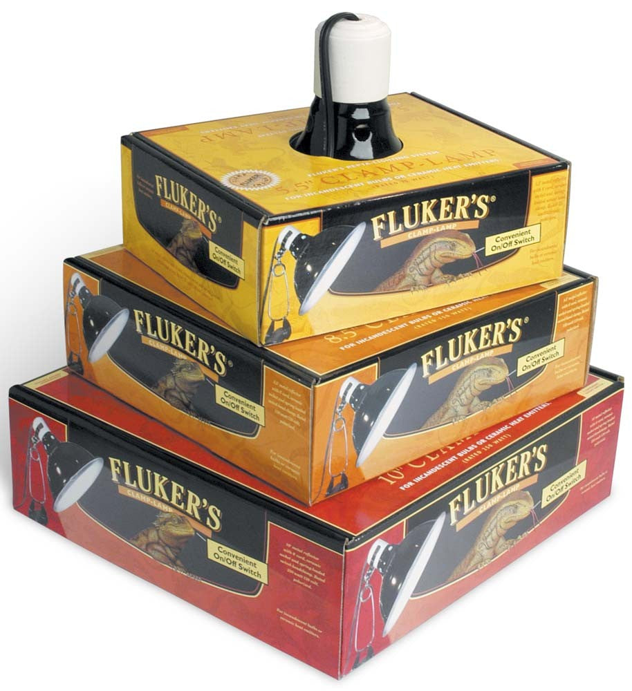 Flukers Repta-Clamp Lamp with Switch Black 5.5 in