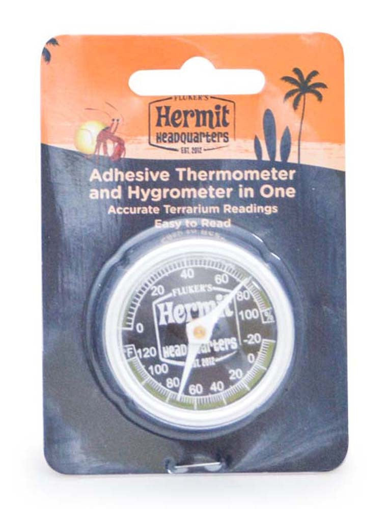Flukers Hermit Crab Thermometer - Hygrometer Combo White