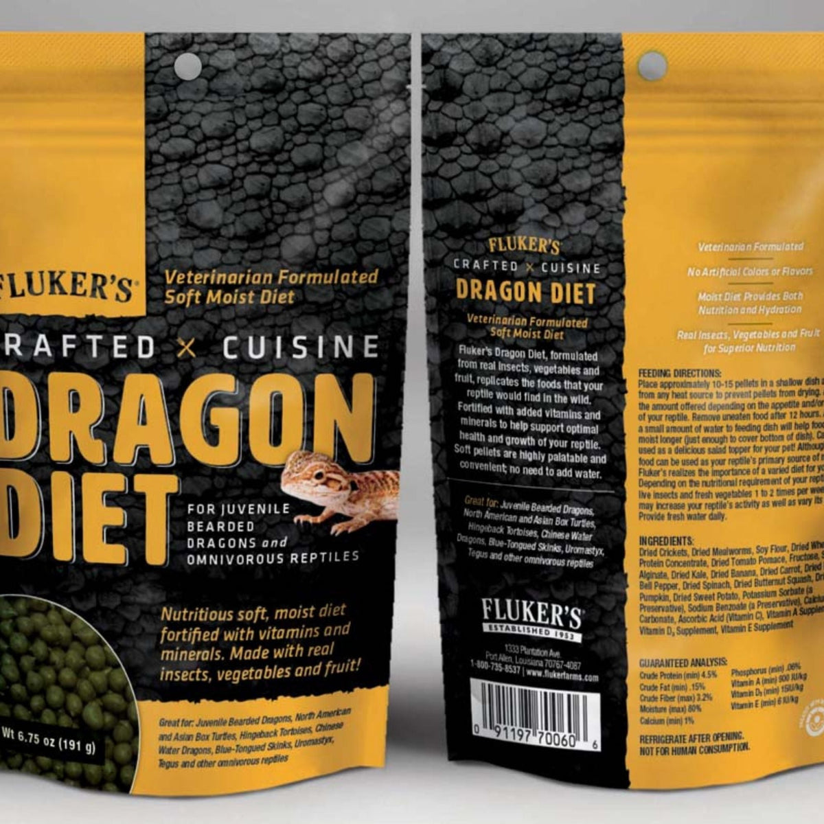 Fluker's Crafted Cuisine Juvenile Bearded Dragon Diet Dry Food 1ea/6.75oz.