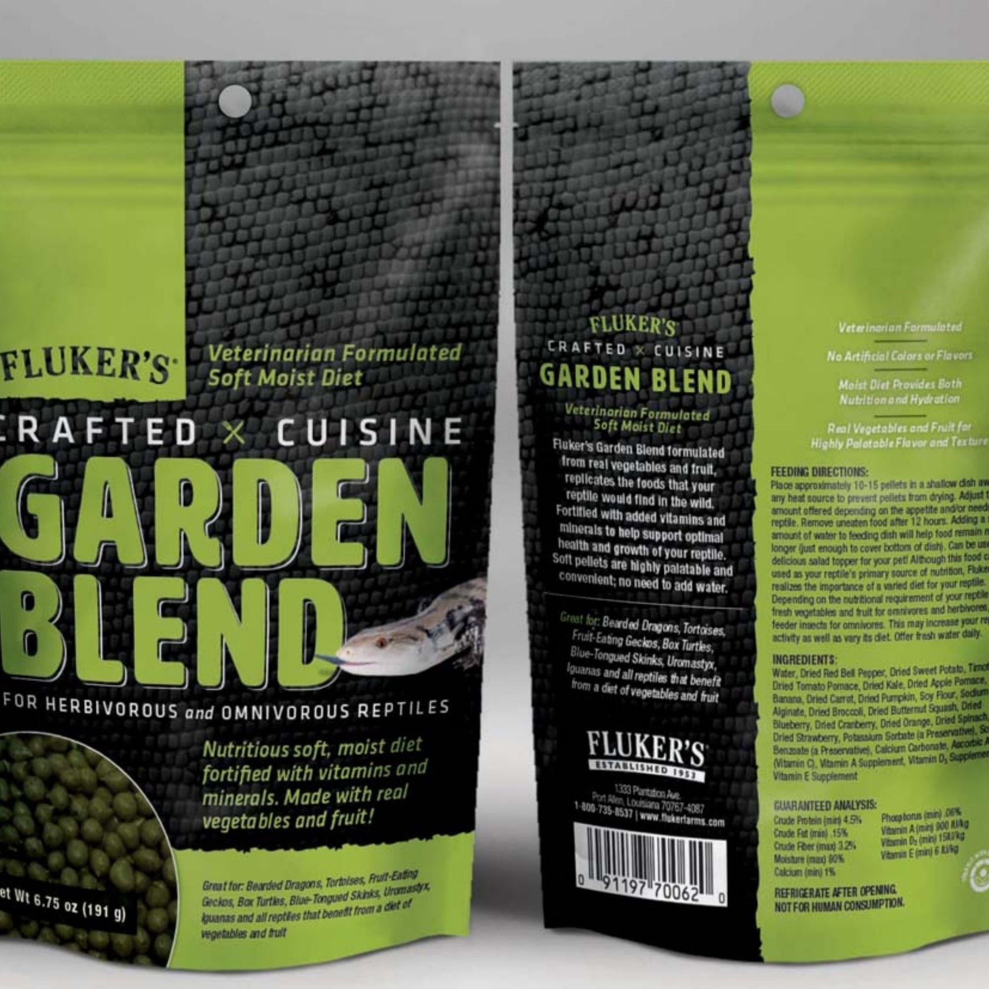 Fluker's Crafted Cuisine Garden Blend Dry Food 1ea/6.75oz.