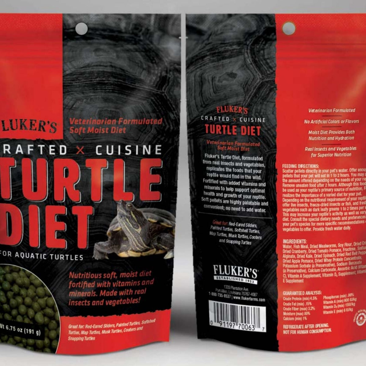 Fluker's Crafted Cuisine Aquatic Turtle Diet Dry Food 1ea/6.75oz.