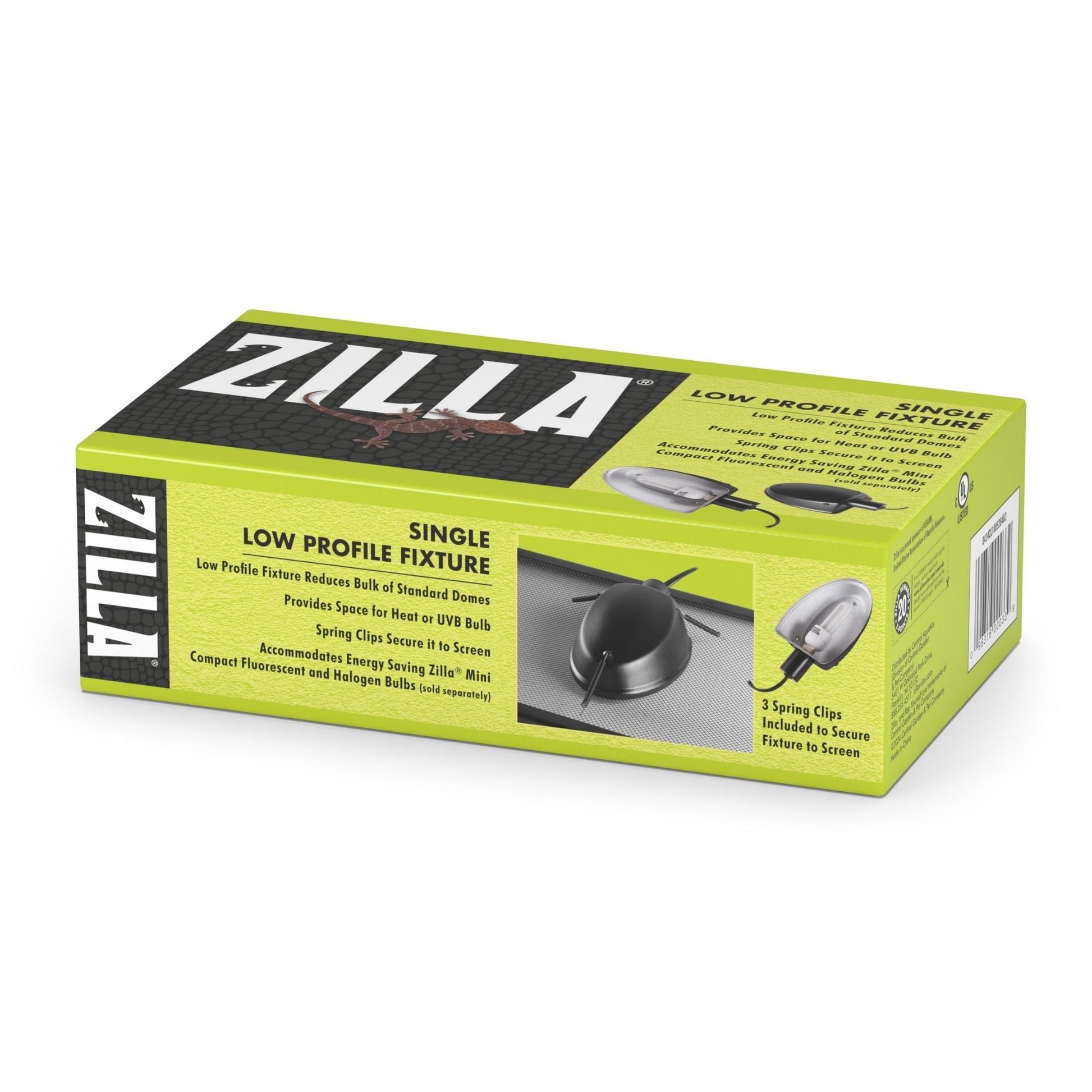 Zilla Low Profile Reptile Terrarium Fixtures Single 1ea