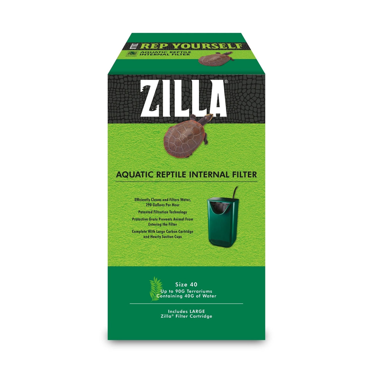 Zilla Aquatic Reptile Internal Filter 1ea/Size 40