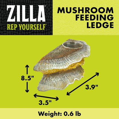 Zilla Vertical Décor Mushroom Feeding Ledge 1ea
