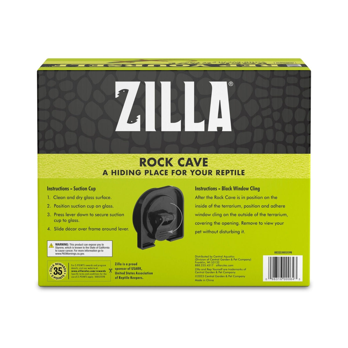 Zilla Vertical Décor Rock Cave 1ea