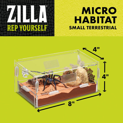 Zilla Micro Habitat, Terrestrial Terrestrial 1ea/Small
