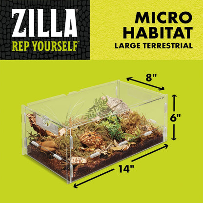 Zilla Micro Habitat, Terrestrial Terrestrial 1ea/Large