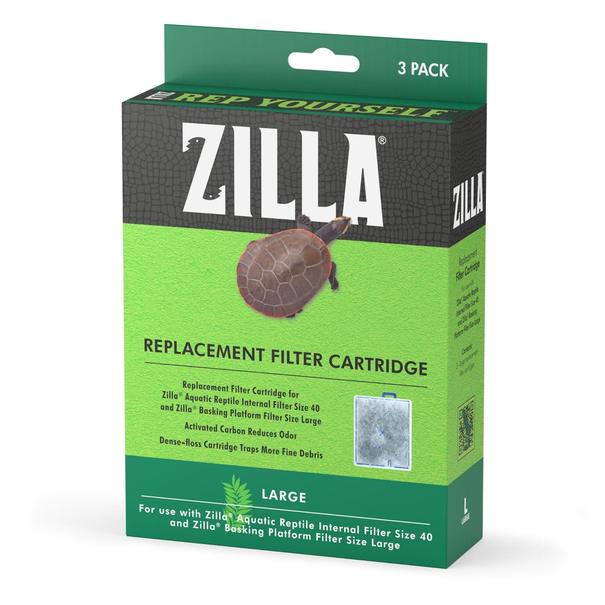 Zilla Replacement Filter Cartridges Large 1ea/3 pk
