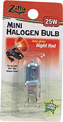 Zilla Halogen Mini Bulb Night Red 25W