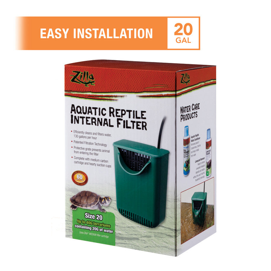 Zilla Aquatic Reptile Internal Filter Size 20