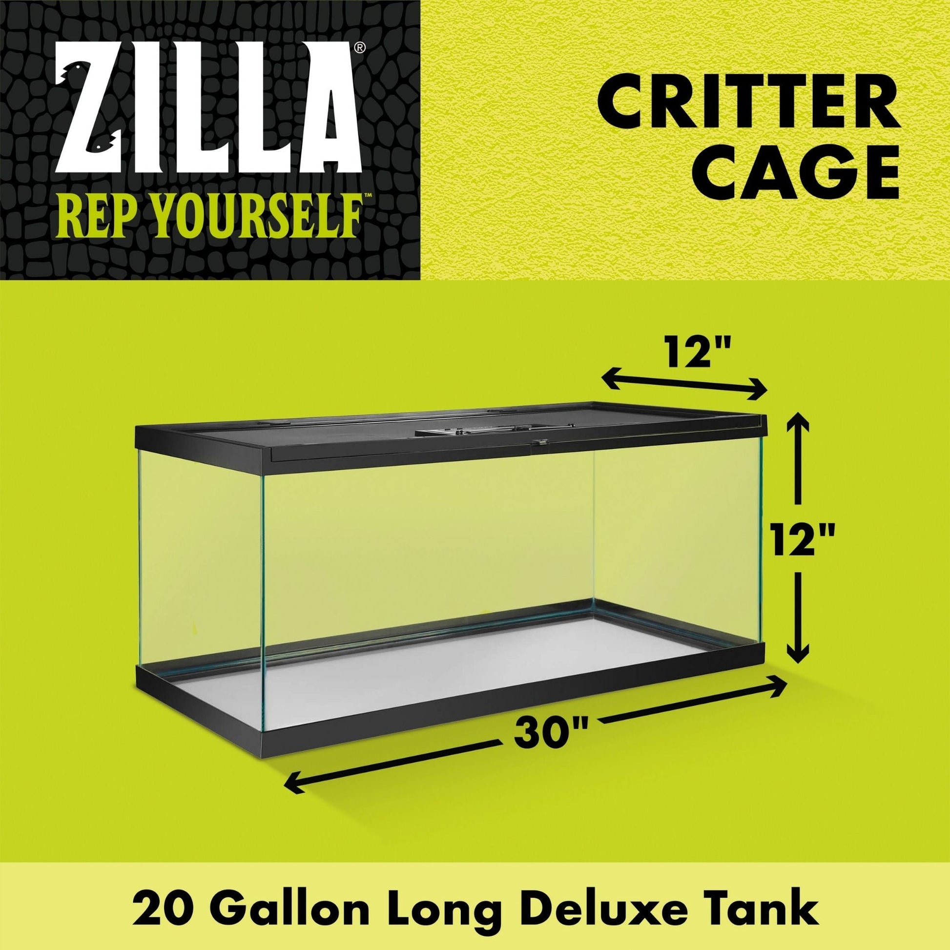Zilla Deluxe Critter Cage Reptile Terrarium 1ea/20 gal