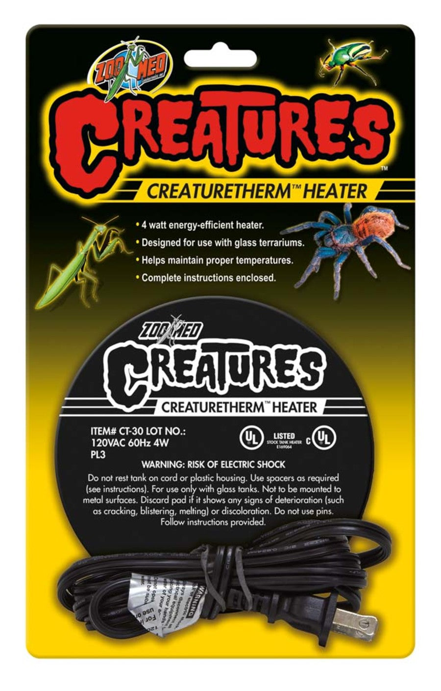 Zoo Med Creatures Creaturetherm Heater 4watt