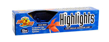 Zoo Med Highlights Incandescent Aquarium Bulb Blue 15 Watts