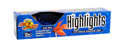 Zoo Med Highlights Incandescent Aquarium Bulb Blue 15 Watts