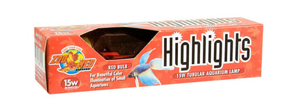 Zoo Med Highlights Incandescent Aquarium Bulb Red 15 Watts