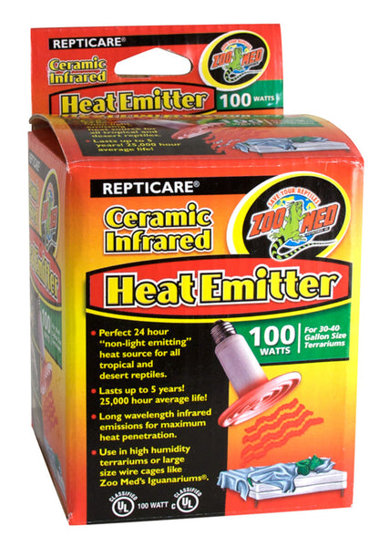 Zoo Med Ceramic Heat Emitter 30-40gal 100 watt