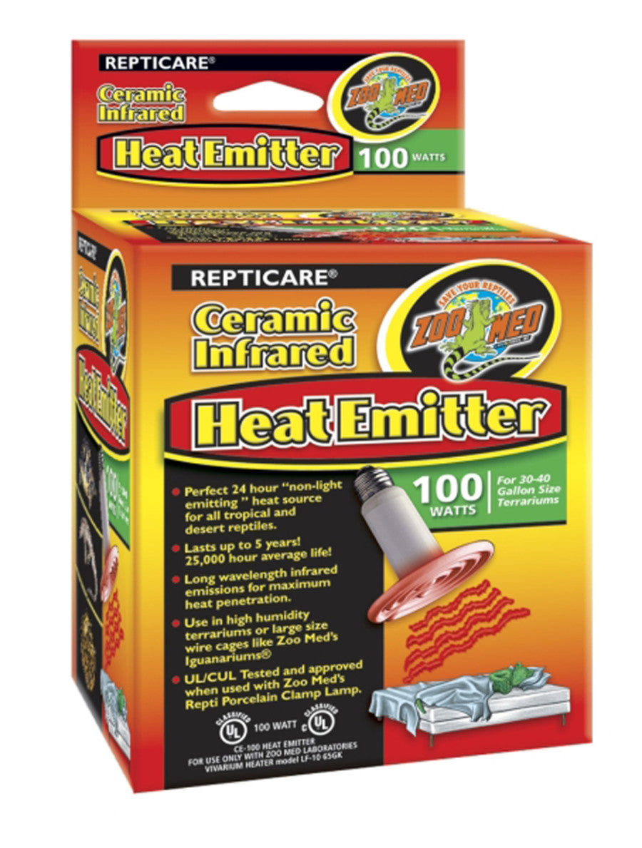 Zoo Med Ceramic Heat Emitter 30-40gal 100 watt