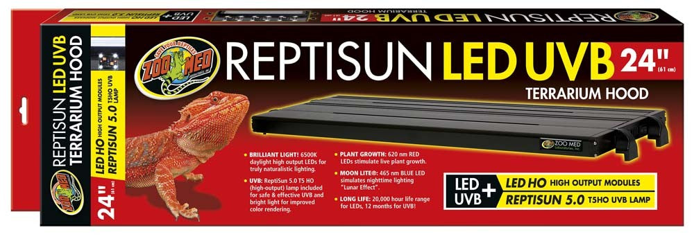 Zoo Med ReptiSun LED UVB Terrarium Hood 24in