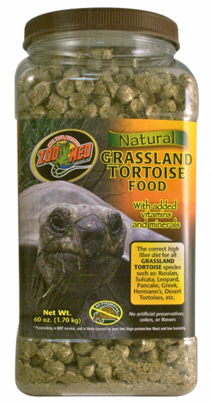 Zoo Med Natural Grassland Tortoise Food 60oz