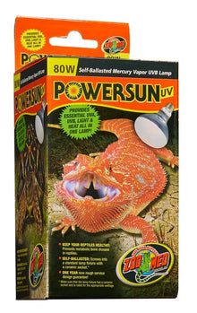 Zoo Med PowerSun UV SelfBallasted Mercury Vapor Lamp Silver, 1ea/80 W