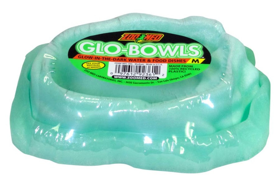 Zoo Med Glo-Bowl Glow in the Dark Combo Bowl Medium