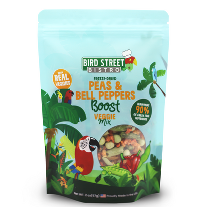Peas Bell Peppers Boost Parrot Veggies Mix