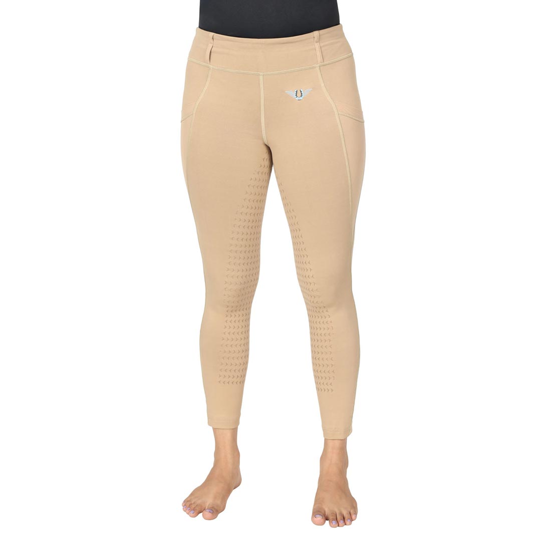 TuffRider Children's Minerva EquiCool Full Seat Tights With Phone Pocket and Loops