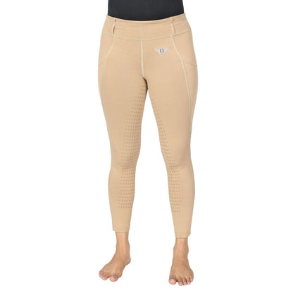 TuffRider Children's Minerva EquiCool Full Seat Tights With Phone Pocket and Loops