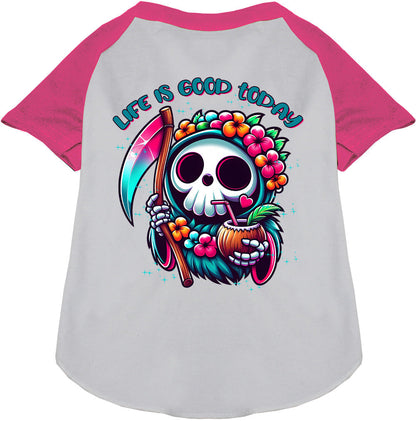 Tropical Grim Reaper Pet Raglan Shirt