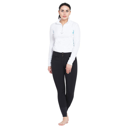 TuffRider Ladies Long Sleeve Ventilated Technical Sport Shirt – UV Protection, Quick-Dry, Mesh Undersleeves