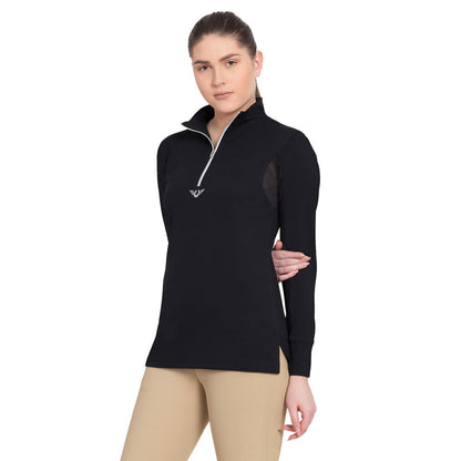 TuffRider Ladies Long Sleeve Ventilated Technical Sport Shirt – UV Protection, Quick-Dry, Mesh Undersleeves