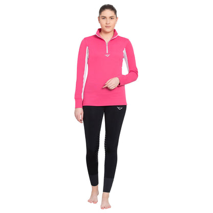 TuffRider Ladies Long Sleeve Ventilated Technical Sport Shirt – UV Protection, Quick-Dry, Mesh Undersleeves