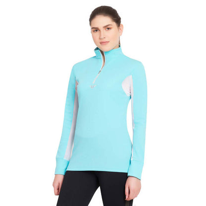 TuffRider Ladies Long Sleeve Ventilated Technical Sport Shirt – UV Protection, Quick-Dry, Mesh Undersleeves