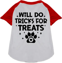 Will Do Tricks for Treats Pet Raglan Shirt