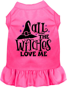 All the Witches Love Me Halloween Pet Dress