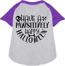 Pawsitively Happy Halloween Pet Raglan Shirt