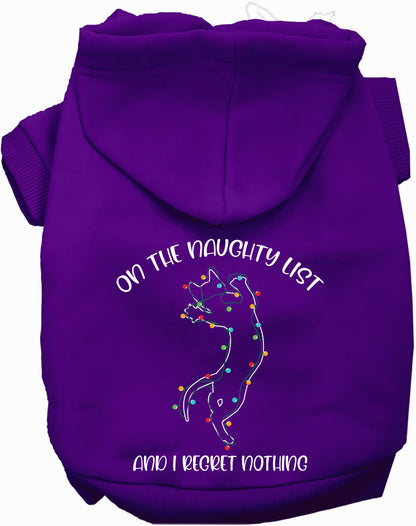 Kitty on the Naughty List Pet Hoodie