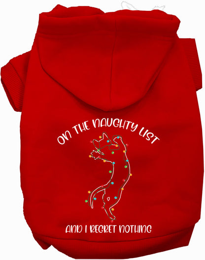 Kitty on the Naughty List Pet Hoodie