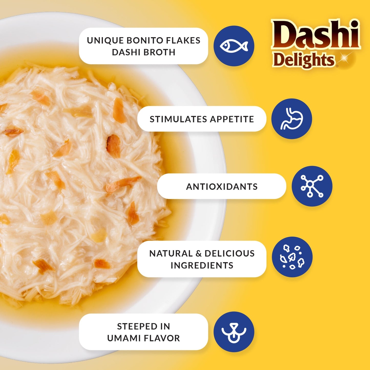 Inaba Dashi Delight 2.5oz. Chicken Tuna Salmon (6 count)