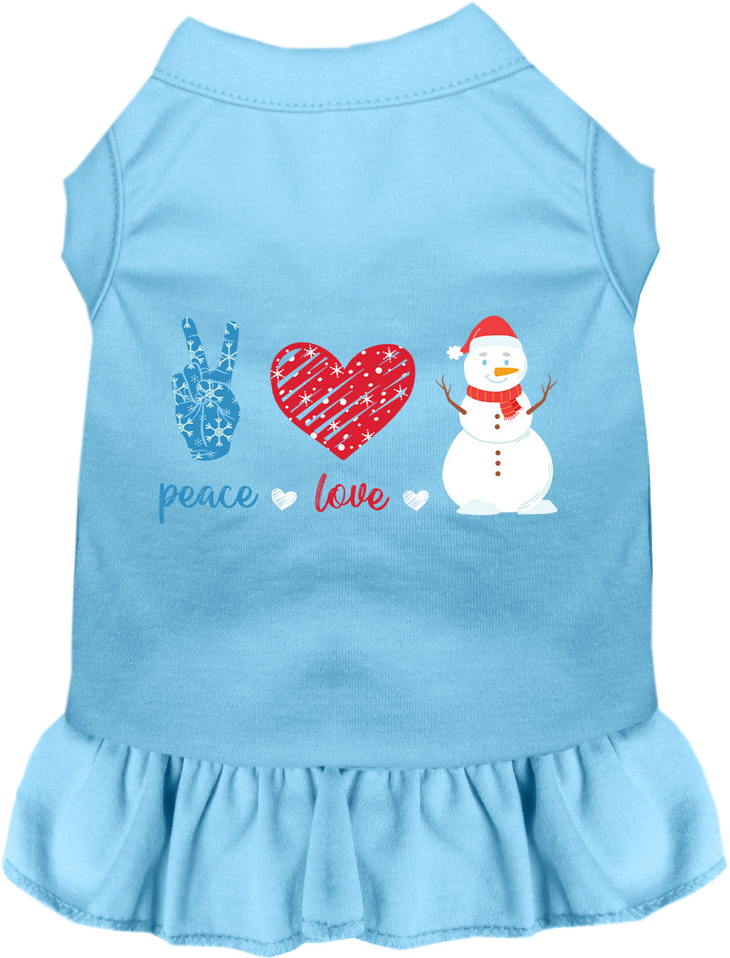 Peace, Love, and Snow Pet Dress