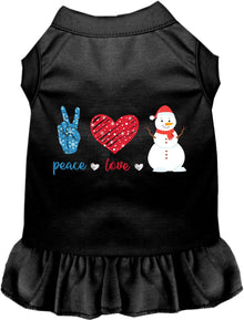 Peace, Love, and Snow Pet Dress